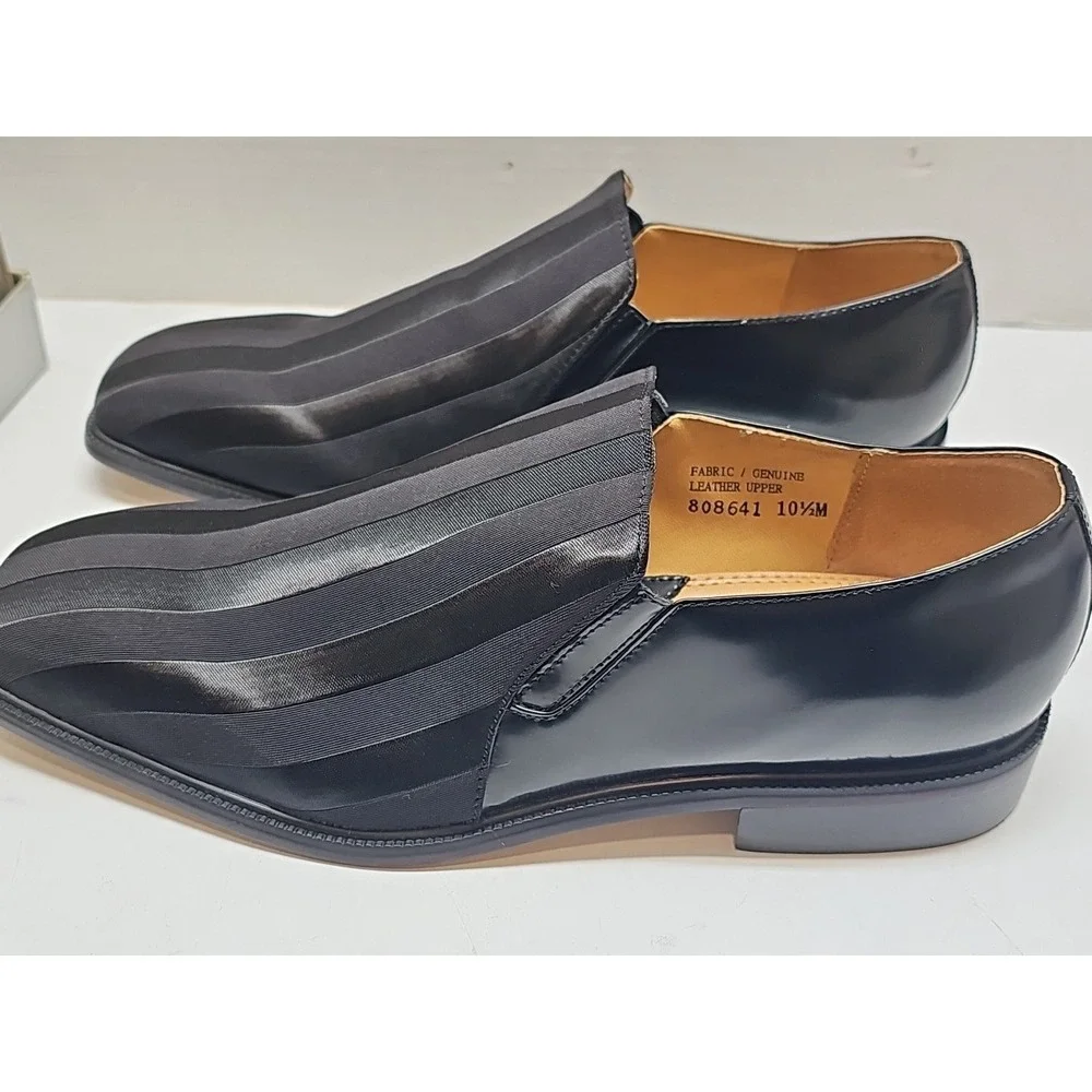 Giorgio Brutini Dress Shoes Men's Size 10.5 M Black Leather Slip On Oxford